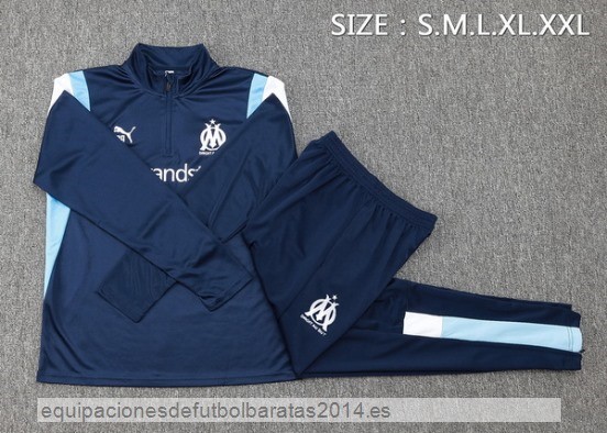 Nuevo Conjunto Completo Sudadera Entrenamiento Marsella 23/24 Azul II Blanco Baratas